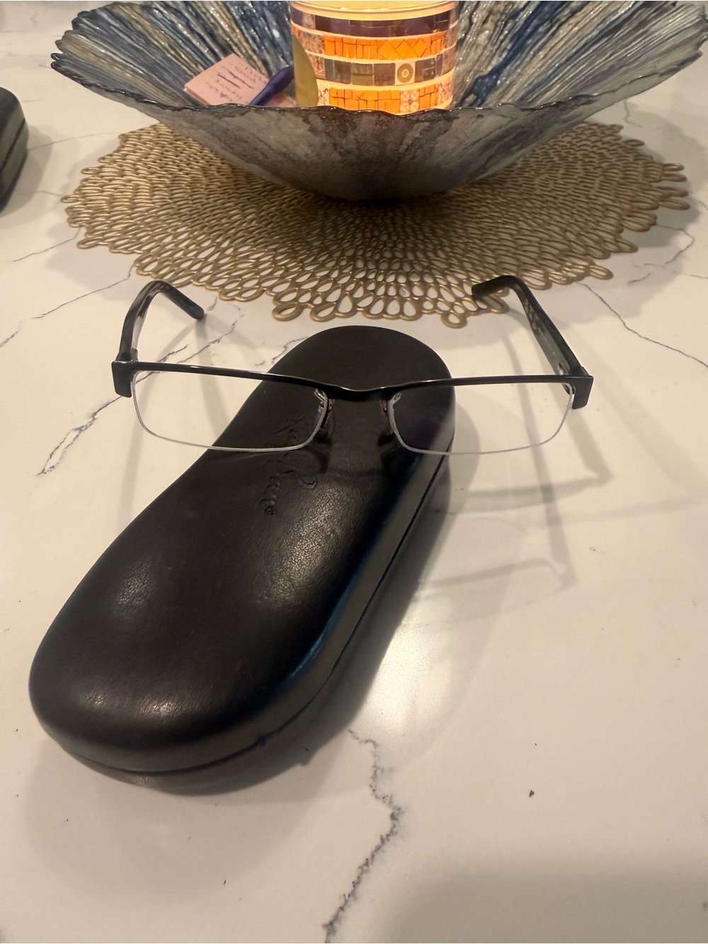 Ray-Ban Semi-Rimless Black Metal Prescription Glasses